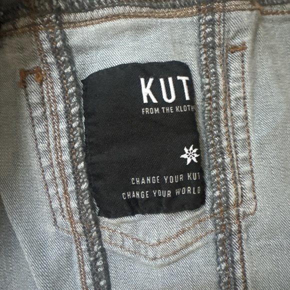 Kut From The Kloth Women's Arielle Distressed Denim Jean Jacket Size X-Large - Picture 6 of 7
